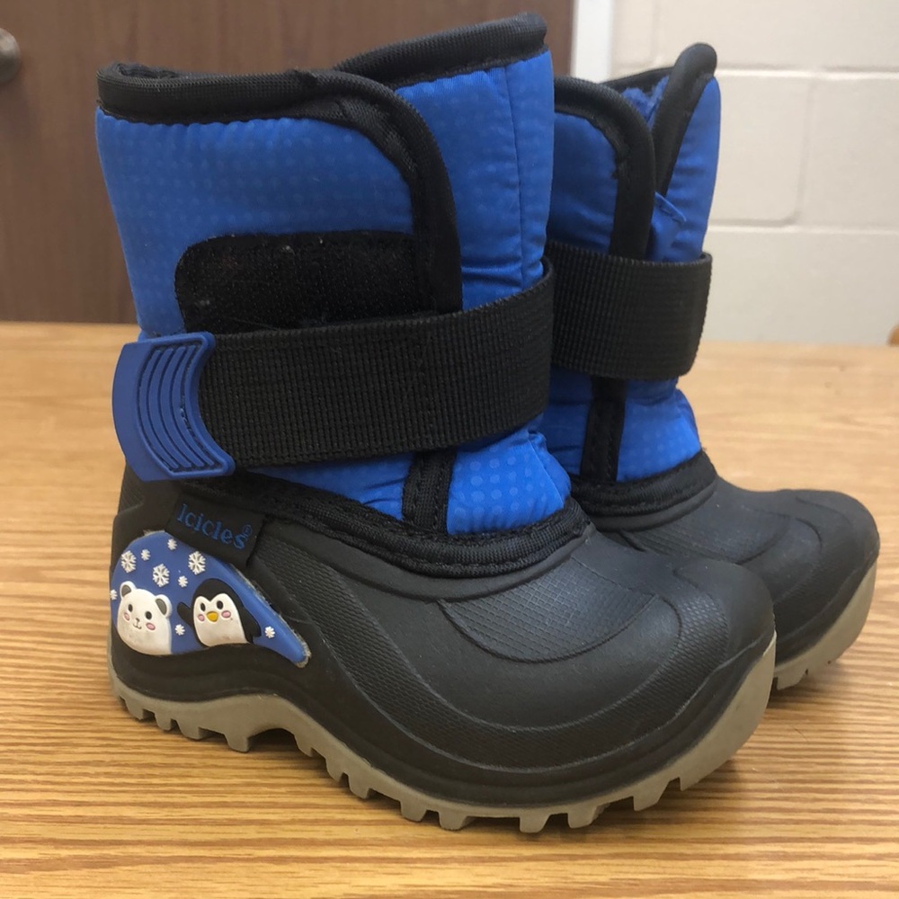 Original Penguin Blue and Black Waterproof Snow Boots